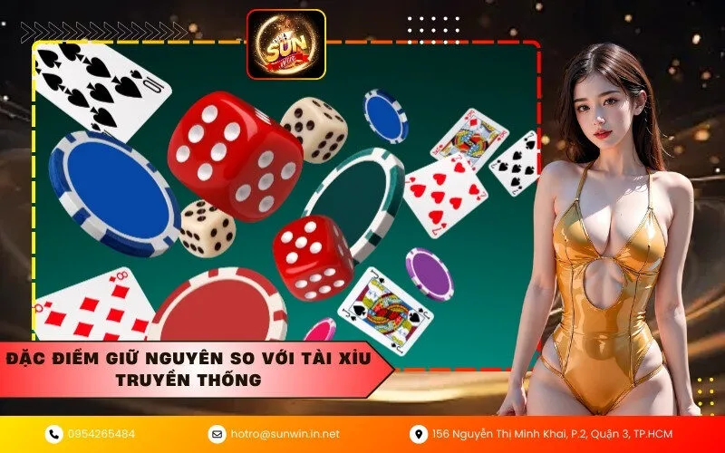 Đặc điểm giữ nguyên so với tài xỉu truyền thống